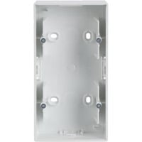 Busch-Jaeger Aufputz-Gehäuse zwei fach mit Doppelauslass schalter weiss weiß, Retail