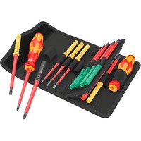 Wera Kraftform Kompakt VDE 17 Universal 1 Tool Finder, 17-teilig, Schraubendreher rot/gelb, inkl. 2 Steckgriffe, VDE-Wechselklingen