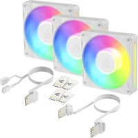 ARCTIC BioniX P12 A-RGB, Gehäuselüfter weiß/weiß, 3er Pack, 120 mm