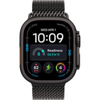 Apple Watch Ultra 4, Smartwatch Titan schwarz, 49 mm, Milanaise Armband Titan schwarz M, Cellular