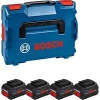 Bosch Professional Akku ProCORE 18V 5.5Ah Professional, 4 Stück blau/schwarz, L-BOXX, AMPShare Alliance