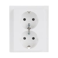 Busch-Jaeger Schutzkontakt Doppelsteckdose 202 EUJB-84 weiß, Retail