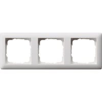 Gira Abdeckrahmen 3-fach mit Montagerahmen, Abdeckung weiß (matt), Retail