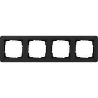 Gira Abdeckrahmen vierfach bruchsicher, Abdeckung schwarz, Retail