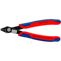 KNIPEX Electronic Super Knips 78 91 125, Elektronik-Zange rot/blau, mit Öffnungsfeder und Öffnungsbegrenzung
