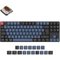 Keychron K1 Pro, Gaming-Tastatur schwarz/blaugrau, DE-Layout, Gateron Low Profile 2.0 Mechanical Brown, Hot-Swap, Aluminiumrahmen, RGB