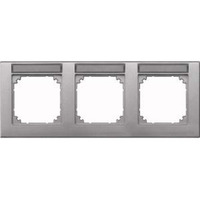 Merten Rahmen dreifach beschriftbar waagerecht aluminium, Retail