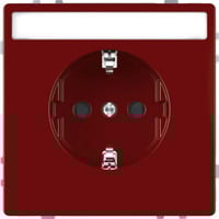 Merten Schutzkontakt-Steckdose mit Schriftfeld rot, Retail