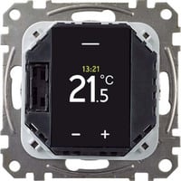 Merten Temperaturregler-Einsatz mit Touch-Display, programmierbar, Universal, MEG5776-0000, Heizungsthermostat schwarz, Retail