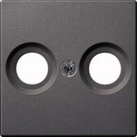 Merten Zentralplatte für Antennendose, Typ MEG4122-0414, Einsatz und Abdeckung für Kommunikationstechnik anthrazit, Retail