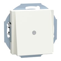 Merten Zentralplatte mit Traggestell und Zugentlastung für Leitungsauslass, glänzend, 1 Modul weiß (glänzend), Retail