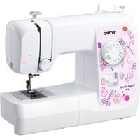 Brother Mechanische Nähmaschine KE14s - Little Angel weiß/violett, mit Fingerschutz