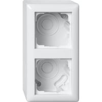 Gira Aufputzgehäuse 2-fach mit Rahmen Standard 55 weiß, Retail