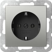 Gira Schutzkontaktsteckdose ohne Krallen edelstahl, Retail
