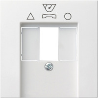 Gira Zentralplatte glänzend für TDO Anschlussdose, Abdeckung weiß, Retail