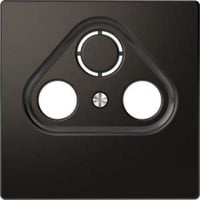 Merten Zentralplatte für Antennensteckdosen, Basiselement mit zentraler Abdeckplatte, Unterputz anthrazit, Retail