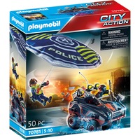 PLAYMOBIL 70781 City Action Polizei-Fallschirm: Verfolgung des Amphibien-Fahrzeugs, Konstruktionsspielzeug 