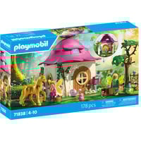PLAYMOBIL 71838 Magic Unicorns:Feenzuhause mit Goldeinhorn und Stall, Konstruktionsspielzeug 
