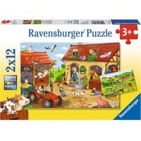 Image of 2er Set Puzzle, je 12 Teile, 26x18 cm, Fleißig auf dem Bauernhof
