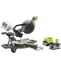 Ryobi ONE+ Akku-Kapp-und Gehrungssäge RMS18190-140G, 18Volt grün/schwarz, Li-Ionen Akku 4,0Ah