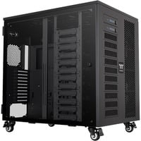 Thermaltake AX1000 TG AI Workstation, Big-Tower-Gehäuse schwarz, Dual System Case, Tempered Glass