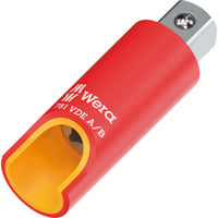 Wera 781 VDE A/B - 1/4"-Verbindungsteil, Steckschlüssel- Adapter rot, von 1/4"-Innenvierkant auf 3/8"-Außenvierkant