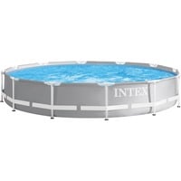 Intex Frame Pool Set Prism Rondo 126710NP, Ø 366 x 76cm, Schwimmbad grau/blau