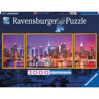 New York Triptychon, Puzzle Teile: 1000 Größe: 27 x 6 x 37 cm Altersangabe: ab 14 Jahren Motive: New York Skyline
