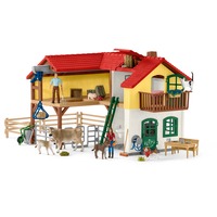 Farm World Bauernhaus mit Stall und Tieren, Spielfigur
