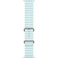 Apple 49 mm Ocean Armband, Uhrenarmband hellblau/titan