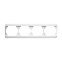 Busch-Jaeger Rahmen vierfach waagerecht alpha studioweiß hochglanz 1724-24G weiß (glänzend), Retail