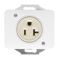 Busch-Jaeger Steckdosen Einsatz ohne Schutzkontakt mit Schraubbefestigung weiß, Retail