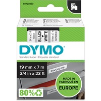 Dymo D1 ORIGINAL Schriftband, schwarz auf weiß, 19mm x 7m S0720830 