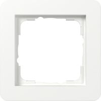 Gira Abdeckrahmen einfach, E1 System, seidenmatt, bruchsicher, Kunststoff, matt weiß (matt), Retail