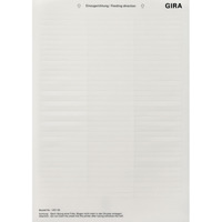Gira Beschriftungsbogen 62,8 x 6,8 Millimeter Vorgestanzte Beschriftungsbogen aus PET-Folie im DIN A4 Format Retail