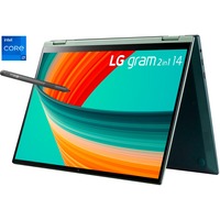 LG gram 14T90R-G.AA77G, Notebook grün, Windows 11 Home 64-Bit, 35.6 cm (14 Zoll), 1 TB SSD