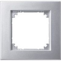 Merten Rahmen einfach Aluminium, Typ 486160, Thermoplast, matt, Schutzart IP20, Schlagfestigkeit IK02 aluminium, Retail