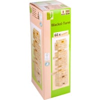 Natural Games Wackelturm mit 60 Spielsteinen, Geschicklichkeitsspiel 