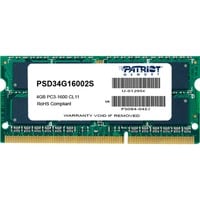 Patriot SO-DIMM 4 GB DDR3-1600 , Arbeitsspeicher PSD34G16002S, Signature Line