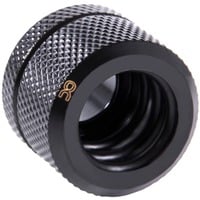 Alphacool Eiszapfen 14mm HardTube Anschraubtülle G1/4 - Deep Black, Verbindung schwarz (matt), für Acrylrohre, harte Schläuche (PUR), PETG
