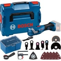 Bosch Professional Akku-Multi-Cutter GOP 18V-34 Solo Professional, 18Volt, Multifunktions-Werkzeug blau/schwarz, ohne Akku und Ladegerät, L-BOXX + Zubehör-Box