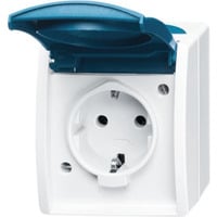 Busch-Jaeger Schutzkontakt-Steckdose 20 Einheiten EWN-53 blau, Retail