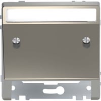 Merten Merten Schrägauslass nickelmet mit Schriftfeld MEG4540-6050, Abdeckung nickel, Retail