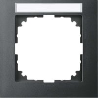 Merten Rahmen einfach mit Beschriftungsfläche aus Thermoplast, matt, Schutzart IP20, Klemmbefestigung anthrazit, Retail