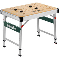 Metabo Multifunktionstisch MWB 100, Werkbank silber/holz, belastbar bis 120 kg