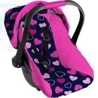 VEDES Puppenautositz Herz mit Sicherheitsgurt für Puppen bis ca. 46 cm, Puppenzubehör 