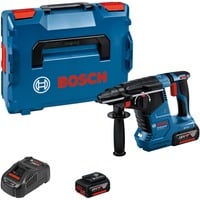 Bosch Professional Akku-Bohrhammer GBH 18V-24 C Professional, 18Volt blau/schwarz, 2x Li-Ionen Akku 5,0Ah, Bluetooth, in L-BOXX