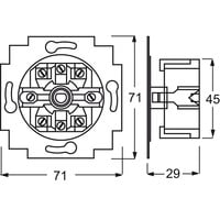 Busch-Jaeger Jalousieschalter Einsatz zwei polig 2712 U weiß, Retail