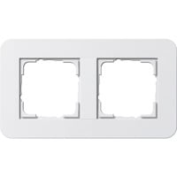 4010337023722 - Abdeckrahmen zwei Fach mit Trägerrahmen Kunststoff Thermoplast Schutzart IP20