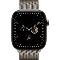 Apple Watch Series 12, Smartwatch Titan Natur, 46 mm, Milanaise Armband Natur, M/L, Cellular